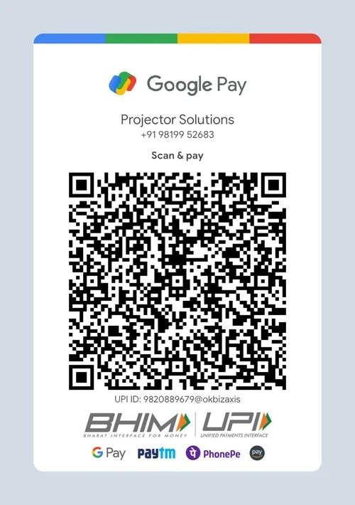 Projector Solutions UPI GPay QR code for payment